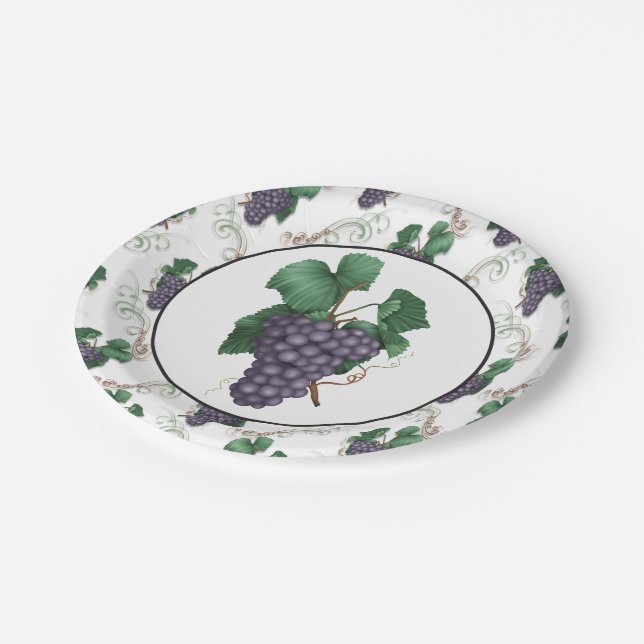 Grape fruit fun paper plates (Angled)