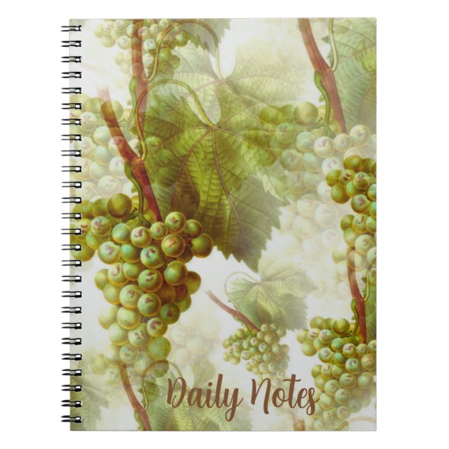 Grape Fruit Pattern  Notebook (Front)