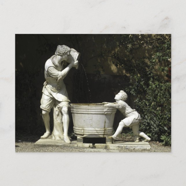 Grape Harvest Fountain Postcard (Front)