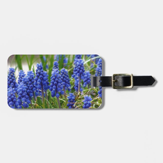 Grape Hyacinth Luggage Tag (Front Horizontal)