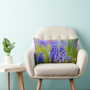 Grape Hyacinths Lumbar Pillow
