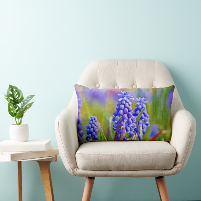 Grape Hyacinths Lumbar Pillow (Chair)