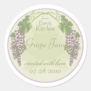 Grape Jam canning labels