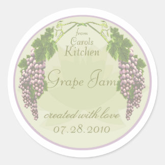 Grape Jam canning labels
