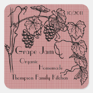 Grape Jam Jar Label (Customize)