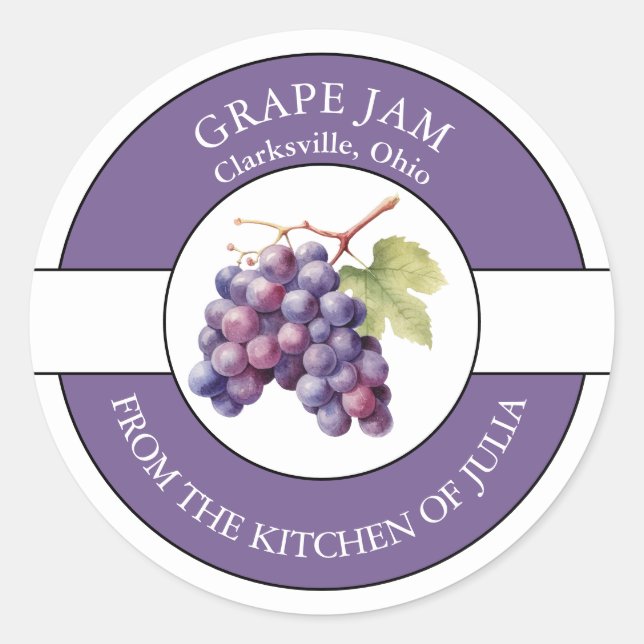 Grape Jam Label  (Front)