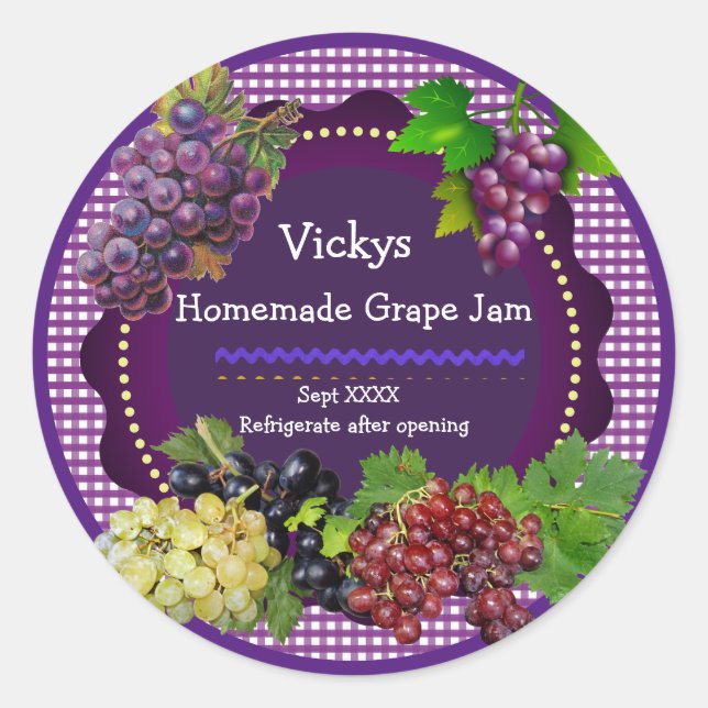 Grape Jam Label Personalize (Front)