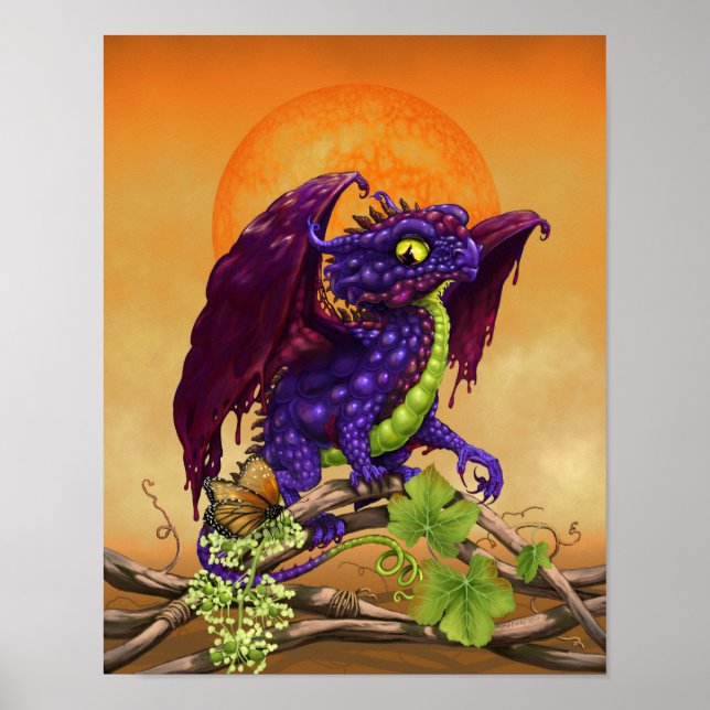 Grape Jelly Dragon 11x14 (4x6 and up) Poster (Front)