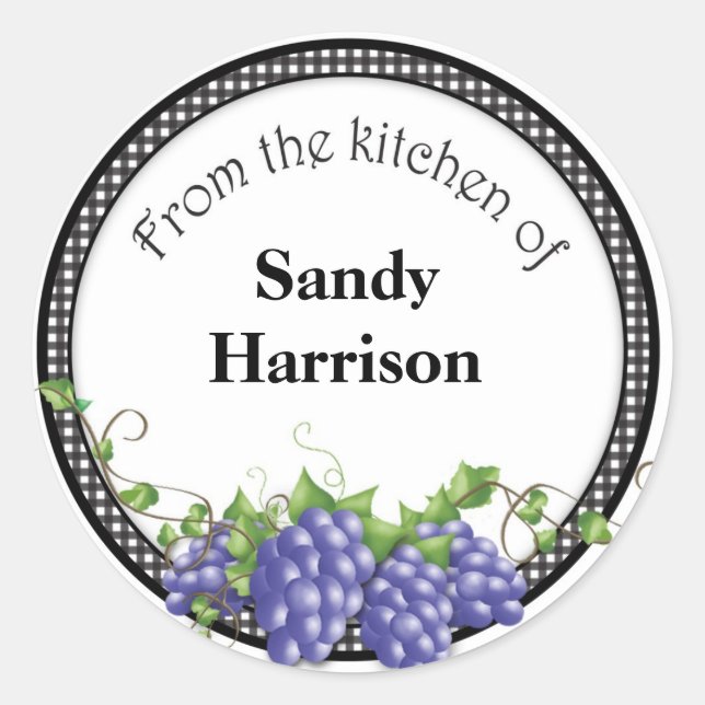 Grape Jelly Jar Stickers (Front)