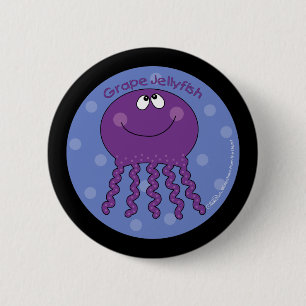 Grape Jellyfish 2 Inch Round Button