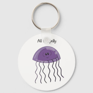 Grape jellyfish keychain