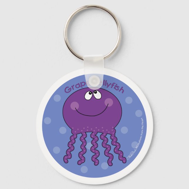 Grape Jellyfish Keychain (Front)