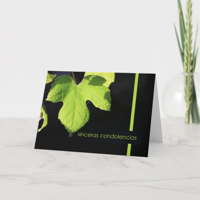 grape leaf spanish sympathy card (Front)