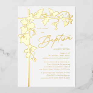 Grape Leaves Gold Botanical Baptism
