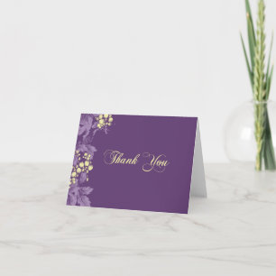 Grape Leaves thank you note card