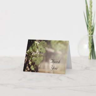 Grape Leaves Vineyard Thank You Card