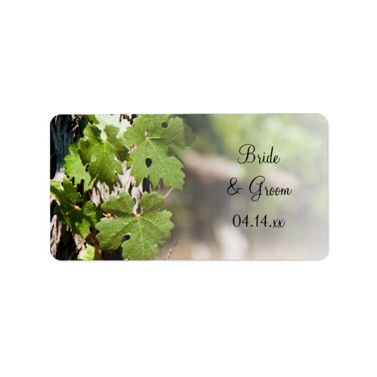 Grape Leaves Vineyard Wedding Favour Tags