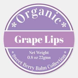 Grape Lips Purple DIY Balm Label Collection