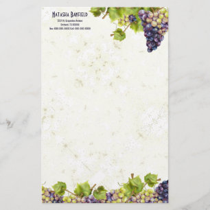 Grape Mediterranean Vineyard Garden Stationery
