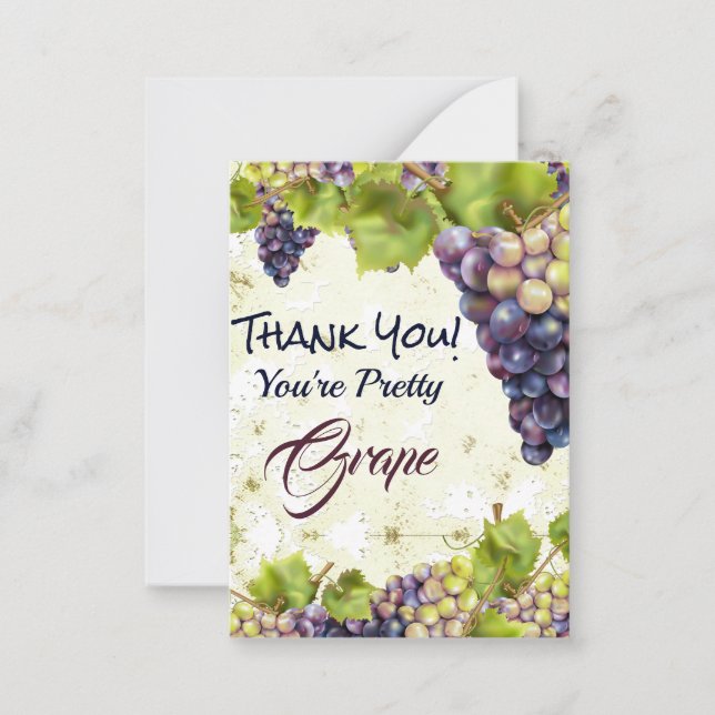 Grape Mediterranean Vineyard Thank You Card (Front)
