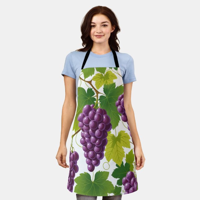 Grape Pattern Apron (Worn)