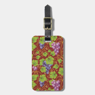 Grape Pattern Luggage Tag