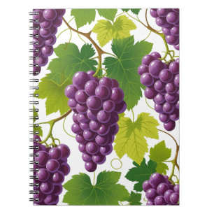 Grape Pattern Notebook