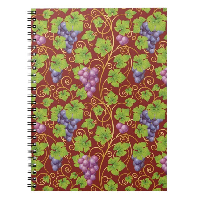 Grape Pattern Notebook (Front)