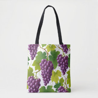 Grape Pattern Tote Bag