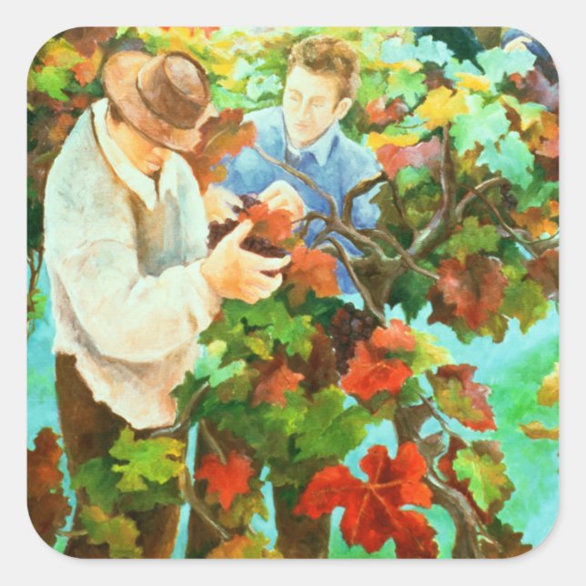 Grape Pickers 1996 Square Sticker (Front)