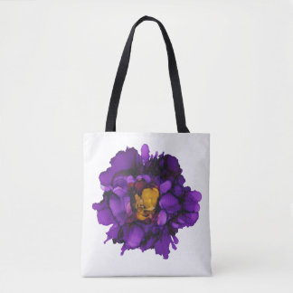 Grape/purple peony tote bag