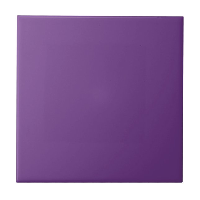 Grape Purple Personalized Violet Colour Background Tile (Front)