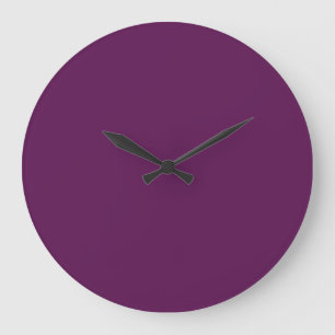 Grape purple (solid colour)  large clock