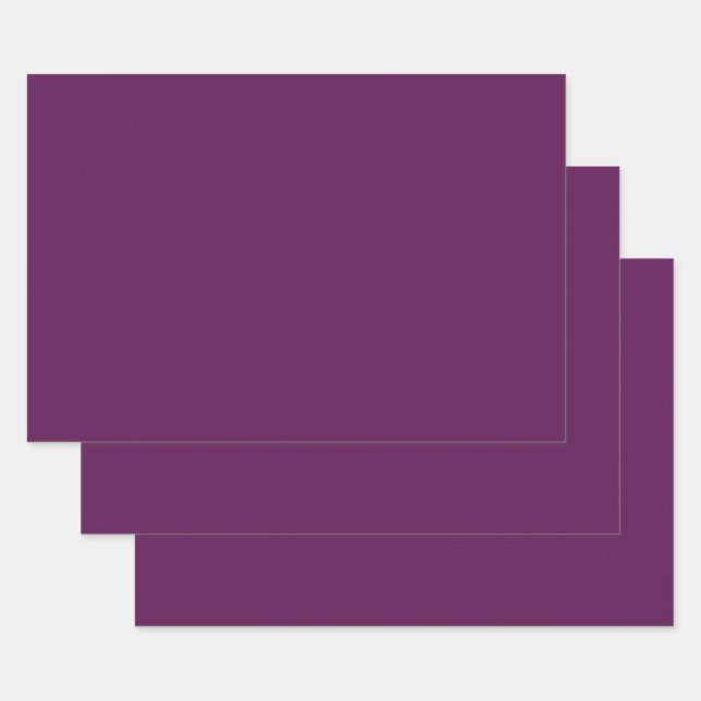 Grape purple (solid colour)  wrapping paper sheet (Set)