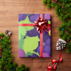 Grape Retro Colourful Personalized Pattern Wrapping Paper
