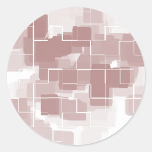 "Grape Soda" Geometric Art Classic Round Sticker