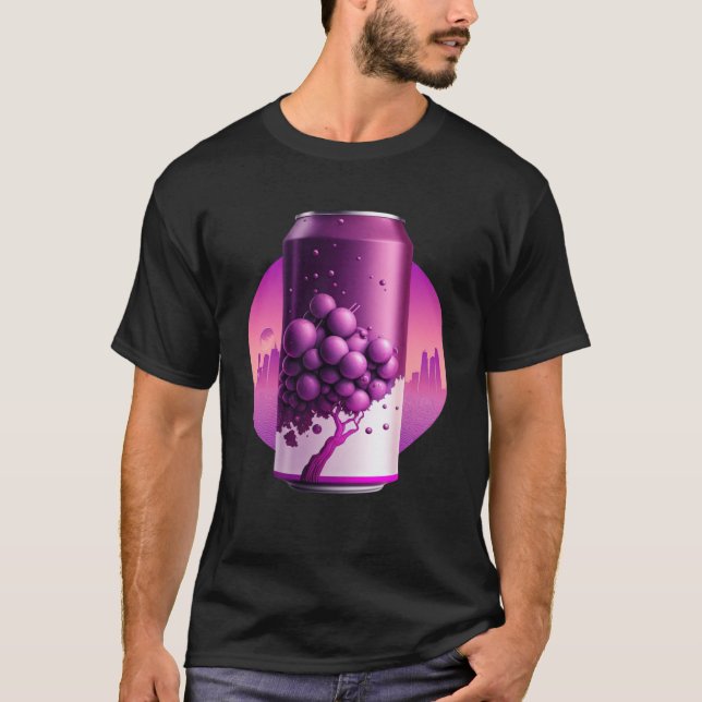 Grape Soda Synthwave 80s Retrowave Aesthetic  1 T-Shirt (Front)