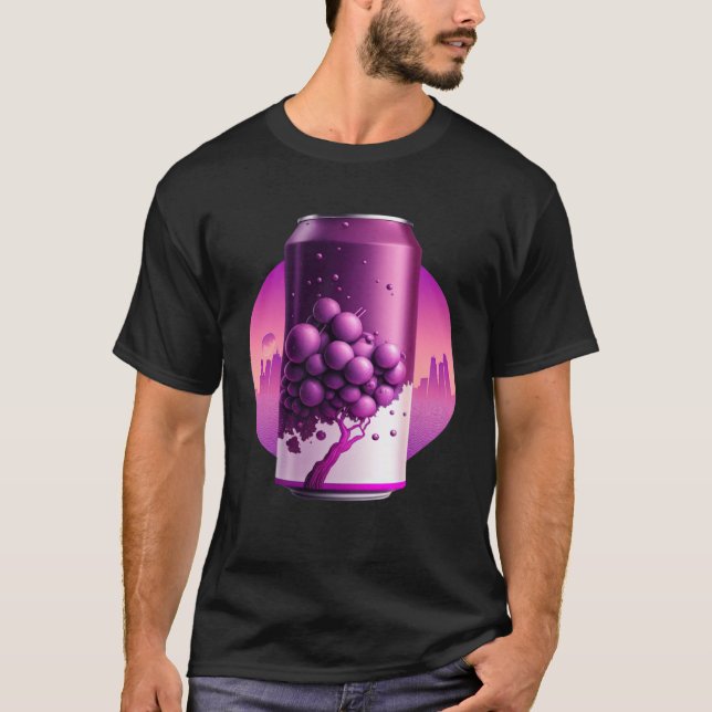 Grape Soda Synthwave 80s Retrowave Aesthetic  1 T-Shirt (Front)