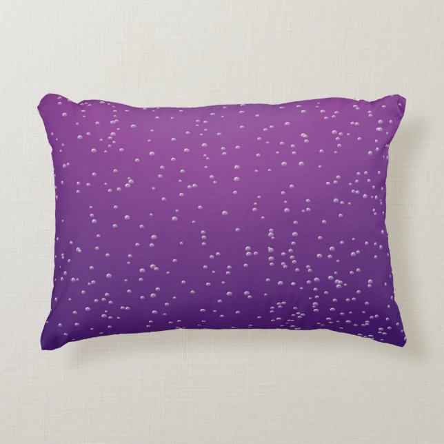 Grape Soda with Tiny Bubbles Background Art Accent Pillow (Front)