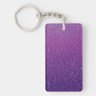 Grape Soda with Tiny Bubbles Background Art Keychain