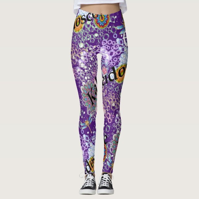 Grape Sorbet Dragonfly Leggings (Front)