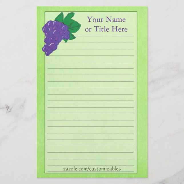 Grape Stationery (Front)