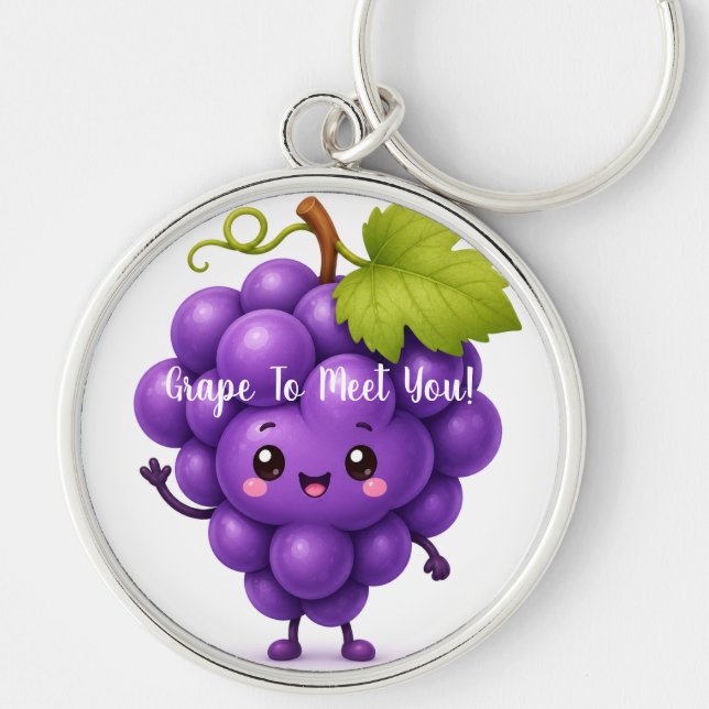 Grape To Meet You Keychain (Front)