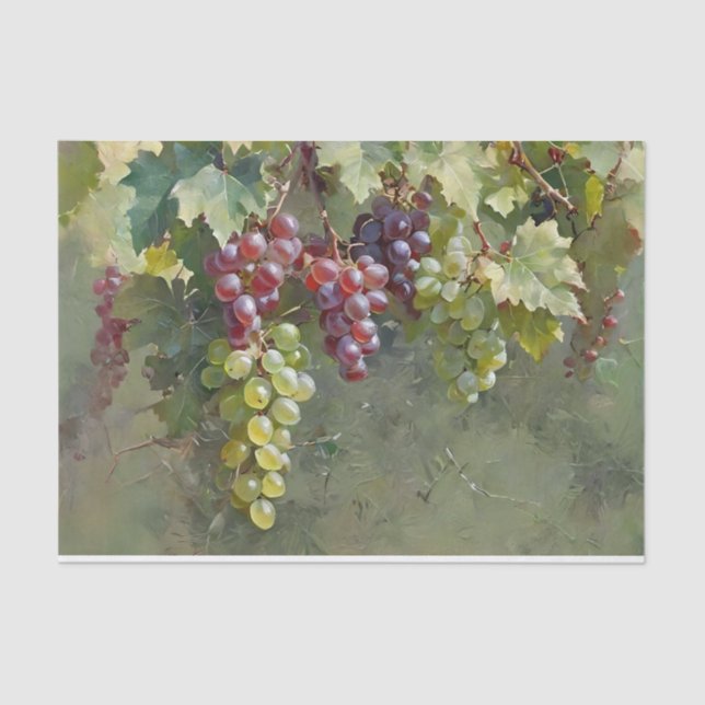 Grape Vine Decoupage Tissue Paper (Front)