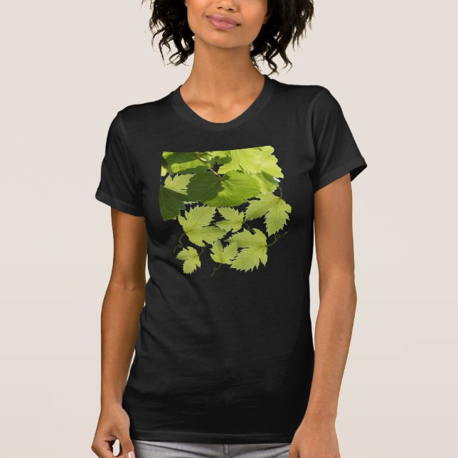 Grape Vine Green Leaves T-Shirt (Front)