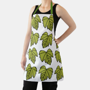 Grape Vine Green Leaves Vines Apron