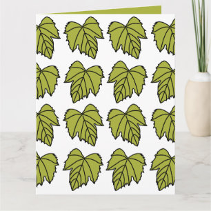 Grape Vine Green Leaves Vines Card