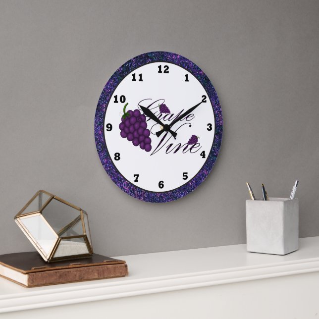 Grape Vine Kitchen Clock (Office)