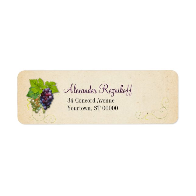 Grape Vine Return Address (Front)