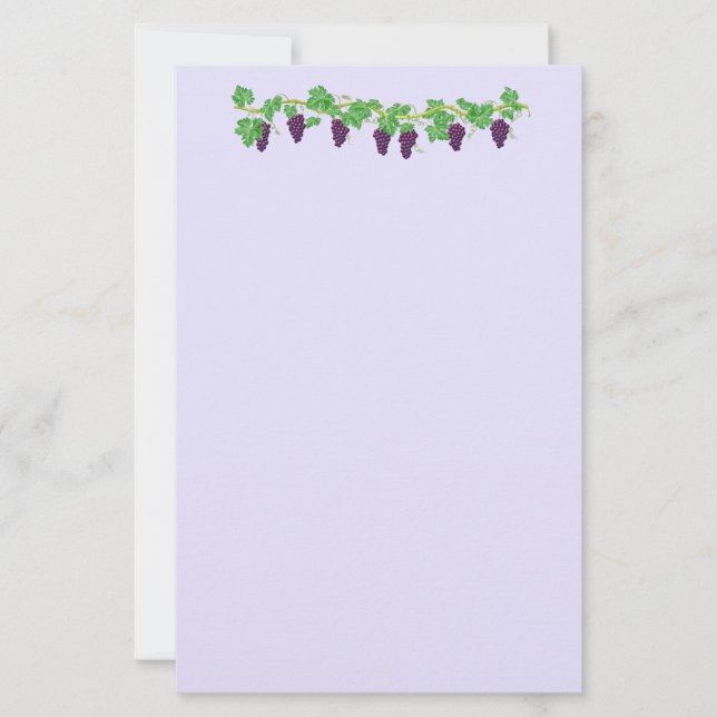 Grape Vine Stationery Paper (Front)
